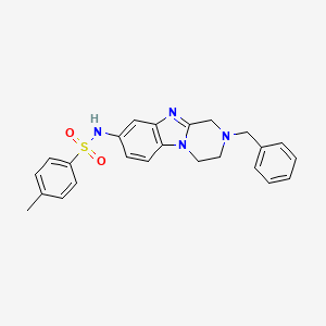 4-methyl-N-[2-(phenylmethyl)-3,4-dihydro-1H-pyrazino[1,2-a]benzimidazol-8-yl]benzenesulfonamide