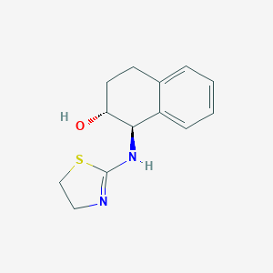 molecular formula C13H16N2OS B122253 2-Naphthalenol, 1,2,3,4-tetrahydro-1-((4,5-dihydro-2-thiazolyl)amino)-, trans- CAS No. 141034-15-3