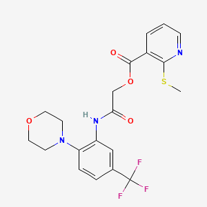 2-(Methylthio)-3-pyridinecarboxylic acid [2-[2-(4-morpholinyl)-5-(trifluoromethyl)anilino]-2-oxoethyl] ester