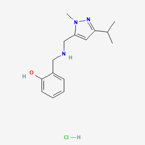 molecular formula C15H22ClN3O B12225327 2-({[(3-isopropyl-1-methyl-1H-pyrazol-5-yl)methyl]amino}methyl)phenol 