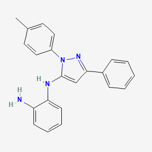 molecular formula C22H20N4 B1222535 N2-[2-(4-甲基苯基)-5-苯基-3-吡唑基]苯-1,2-二胺 