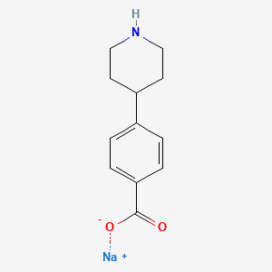 molecular formula C12H14NNaO2 B12225409 Sodium 4-(piperidin-4-yl)benzoate 