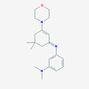 molecular formula C20H29N3O B1222542 3-[[5,5-dimethyl-3-(4-morpholinyl)-1-cyclohex-2-enylidene]amino]-N,N-dimethylaniline 