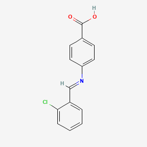 molecular formula C14H10ClNO2 B12225437 4-(((2-Chlorophenyl)methylene)amino)benzoic acid CAS No. 41001-46-1