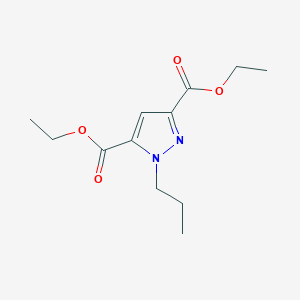 molecular formula C12H18N2O4 B12225447 Diethyl 1-propyl-1H-pyrazole-3,5-dicarboxylate 