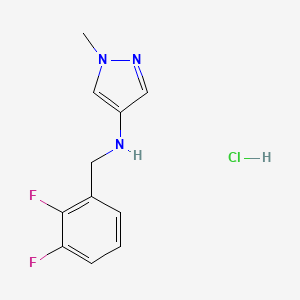 molecular formula C11H12ClF2N3 B12225475 N-(2,3-Difluorobenzyl)-1-methyl-1H-pyrazol-4-amine 