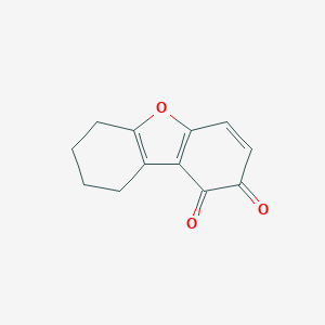 molecular formula C12H10O3 B122256 6,7,8,9-Tetrahydrodibenzofuran-1,2-dione CAS No. 157589-00-9