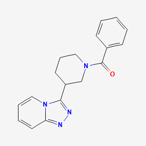 molecular formula C18H18N4O B12225611 Phenyl[3-([1,2,4]triazolo[4,3-a]pyridin-3-yl)piperidin-1-yl]methanone 