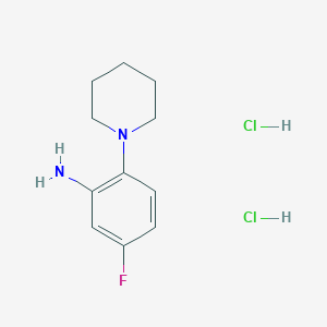 molecular formula C11H17Cl2FN2 B12225742 5-Fluoro-2-piperidin-1-ylaniline;dihydrochloride 
