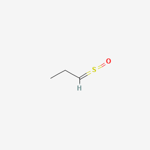 molecular formula C3H6OS B1222608 PROPANETHIAL S-OXIDE, (1Z)- CAS No. 32157-29-2