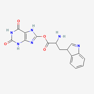 3H-Indole-3-propanoic acid, alpha-amino-3-(2,3,6,7-tetrahydro-2,6-dioxo-1H-purin-8-yl)-