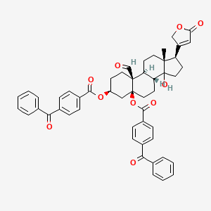 [(3S,5S,8R,9S,10S,13R,17R)-5-(4-benzoylbenzoyl)oxy-10-formyl-14-hydroxy-13-methyl-17-(5-oxo-2H-furan-3-yl)-2,3,4,6,7,8,9,11,12,15,16,17-dodecahydro-1H-cyclopenta[a]phenanthren-3-yl] 4-benzoylbenzoate