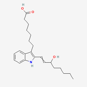 molecular formula C23H33NO3 B1222615 7-[2-(3-hydroxyoct-1-enyl)-1H-indol-3-yl]heptanoic acid 