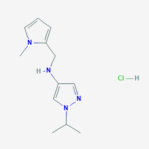 molecular formula C12H19ClN4 B12226248 1-isopropyl-N-[(1-methyl-1H-pyrrol-2-yl)methyl]-1H-pyrazol-4-amine 