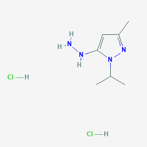 molecular formula C7H16Cl2N4 B12226256 5-hydrazino-1-isopropyl-3-methyl-1H-pyrazole 