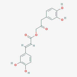 molecular formula C18H16O7 B122263 3-(3,4-Dihydroxyphenyl)-2-oxopropyl caffeate CAS No. 145904-50-3