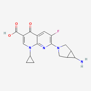 7-(6-Amino-3-azabicyclo[3.1.0]hexan-3-yl)-1-cyclopropyl-6-fluoro-4-oxo-1,8-naphthyridine-3-carboxylic acid
