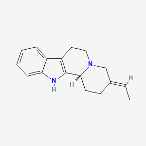 molecular formula C17H20N2 B1222642 3-Ethylidene-1,2,3,4,6,7,12,12balpha-octahydroindolo[2,3-a]quinolizine 