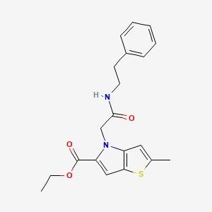 2-Methyl-4-[2-oxo-2-(2-phenylethylamino)ethyl]-5-thieno[3,2-b]pyrrolecarboxylic acid ethyl ester
