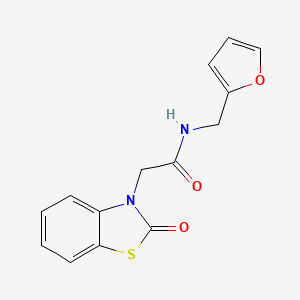N-(2-furanylmethyl)-2-(2-oxo-1,3-benzothiazol-3-yl)acetamide