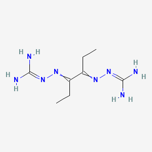 molecular formula C8H18N8 B1222654 2-[4-(Diaminomethylidenehydrazinylidene)hexan-3-ylideneamino]guanidine 