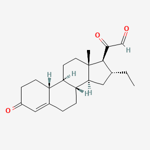 2-[(8R,9S,10R,13S,14S,16R,17S)-16-ethyl-13-methyl-3-oxo-2,6,7,8,9,10,11,12,14,15,16,17-dodecahydro-1H-cyclopenta[a]phenanthren-17-yl]-2-oxoacetaldehyde