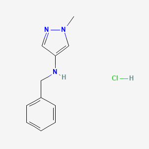 molecular formula C11H14ClN3 B12226702 N-benzyl-1-methylpyrazol-4-amine;hydrochloride 