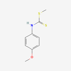 molecular formula C9H11NOS2 B12226706 Carbamodithioic acid, (4-methoxyphenyl)-, methyl ester CAS No. 34956-06-4