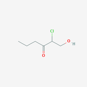 B122268 2-Chloro-1-hydroxyhexan-3-one CAS No. 157474-45-8