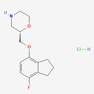 molecular formula C14H19ClFNO2 B1222705 Lubazodone hydrochloride CAS No. 161178-10-5