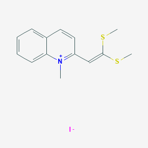 molecular formula C14H16INS2 B1222708 2-Bis(2-methylthio)vinyl-1-methylquinolinium CAS No. 21804-67-1