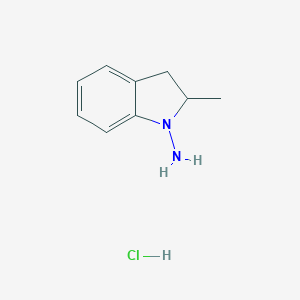 molecular formula C9H13ClN2 B122271 2-Methylindolin-1-amine hydrochloride CAS No. 102789-79-7