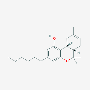 molecular formula C22H32O2 B1222711 (6aR,10aR)-3-hexyl-6,6,9-trimethyl-6a,7,10,10a-tetrahydrobenzo[c]chromen-1-ol CAS No. 20622-30-4
