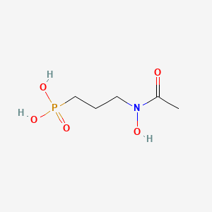 molecular formula C5H12NO5P B1222712 (3-(Acetylhydroxyamino)propyl)phosphonic acid CAS No. 66508-32-5
