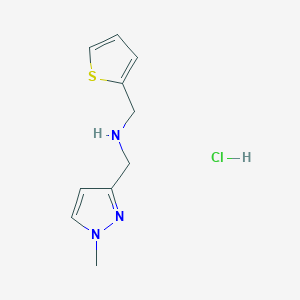 molecular formula C10H14ClN3S B12227221 1-(1-methyl-1H-pyrazol-3-yl)-N-(2-thienylmethyl)methanamine 