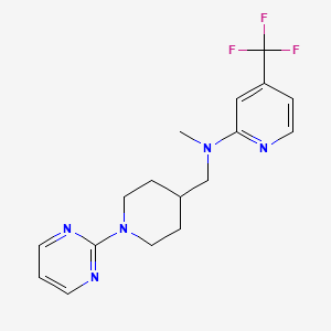 molecular formula C17H20F3N5 B12227224 N-methyl-N-{[1-(pyrimidin-2-yl)piperidin-4-yl]methyl}-4-(trifluoromethyl)pyridin-2-amine 