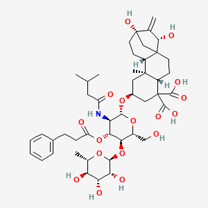 molecular formula C46H65NO17 B1222729 O-Rhamnosyl-(1''-4')wedeloside CAS No. 74686-31-0