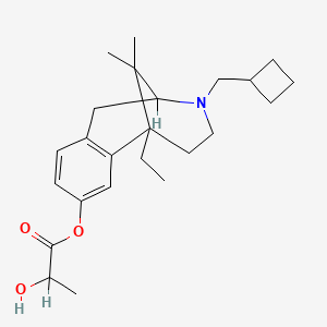 molecular formula C24H35NO3 B1222730 Cogazocine lactate CAS No. 76283-00-6