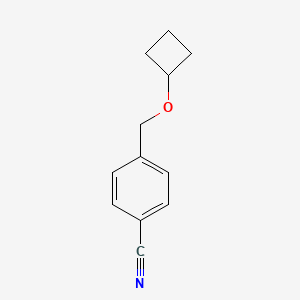 molecular formula C12H13NO B12227332 4-(Cyclobutoxymethyl)benzonitrile 