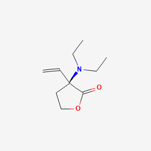 molecular formula C10H17NO2 B1222742 (3S)-3-(diethylamino)-3-ethenyloxolan-2-one CAS No. 79987-60-3