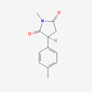 molecular formula C12H13NO2 B1222745 N-Methyl-2-(4-methylphenyl)succinimide CAS No. 34319-19-2