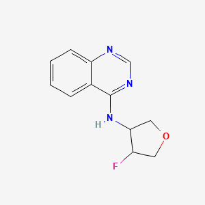 molecular formula C12H12FN3O B12227533 N-(4-fluorooxolan-3-yl)quinazolin-4-amine 