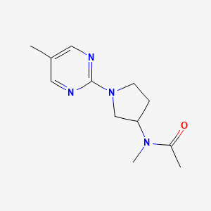 molecular formula C12H18N4O B12227592 N-methyl-N-[1-(5-methylpyrimidin-2-yl)pyrrolidin-3-yl]acetamide 
