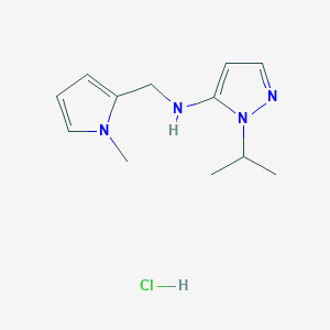 molecular formula C12H19ClN4 B12227648 1-isopropyl-N-[(1-methyl-1H-pyrrol-2-yl)methyl]-1H-pyrazol-5-amine 