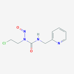 molecular formula C9H11ClN4O2 B1222769 Urea, N-(2-chloroethyl)-N-nitroso-N'-(2-pyridinylmethyl)- CAS No. 42471-25-0