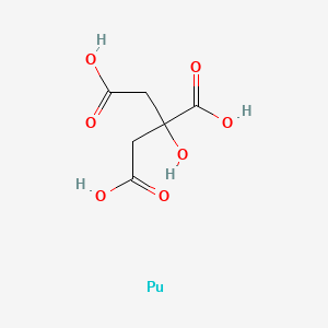 molecular formula C6H8O7Pu B1222770 2-Hydroxy-1,2,3-propanetricarboxylic acid plutonium salt CAS No. 40580-46-9