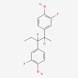 molecular formula C17H18F2O2 B1222780 2-Fluoro-4-[3-(3-fluoro-4-hydroxyphenyl)pentan-2-yl]phenol 