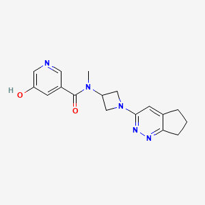 molecular formula C17H19N5O2 B12227845 N-(1-{5H,6H,7H-cyclopenta[c]pyridazin-3-yl}azetidin-3-yl)-5-hydroxy-N-methylpyridine-3-carboxamide 