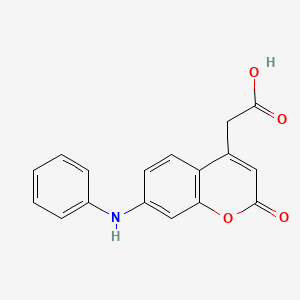molecular formula C17H13NO4 B1222790 7-Anilinocoumarin-4-acetic acid CAS No. 82412-15-5
