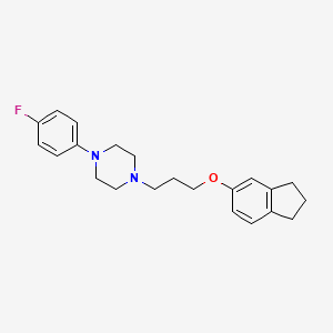 molecular formula C22H27FN2O B1222792 5-(3-(4-(4-Fluorophenyl)-1-piperazinyl)propoxy)indan CAS No. 82859-89-0